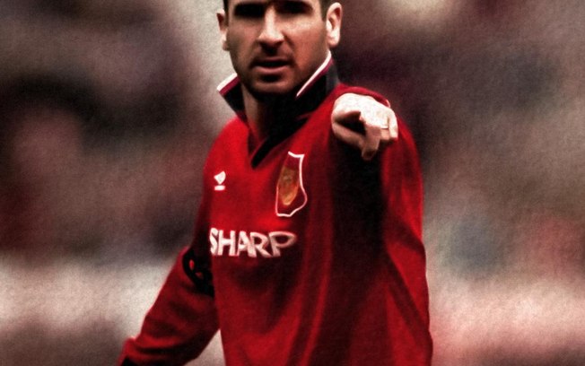 Eric Cantona no período em que defendia o Manchester United