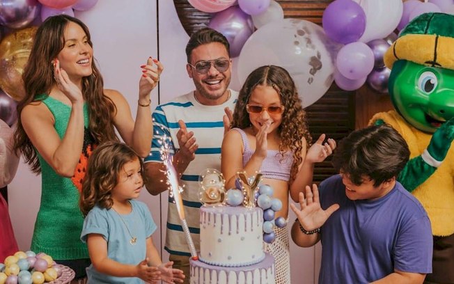 Wesley Safadão comemora aniversário da filha junto da família
