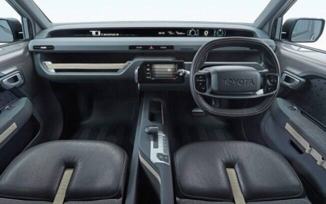 O interior é minimalista, mas faz total sentido quanto ao conceito por trás do carro, dispensando exageros