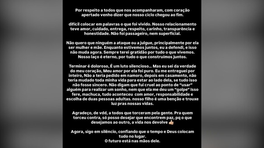 MC Daniel se pronunciou publicamente sobre o fim de seu relacionamento MC Daniel se pronunciou publicamente sobre o fim de seu relacionamento