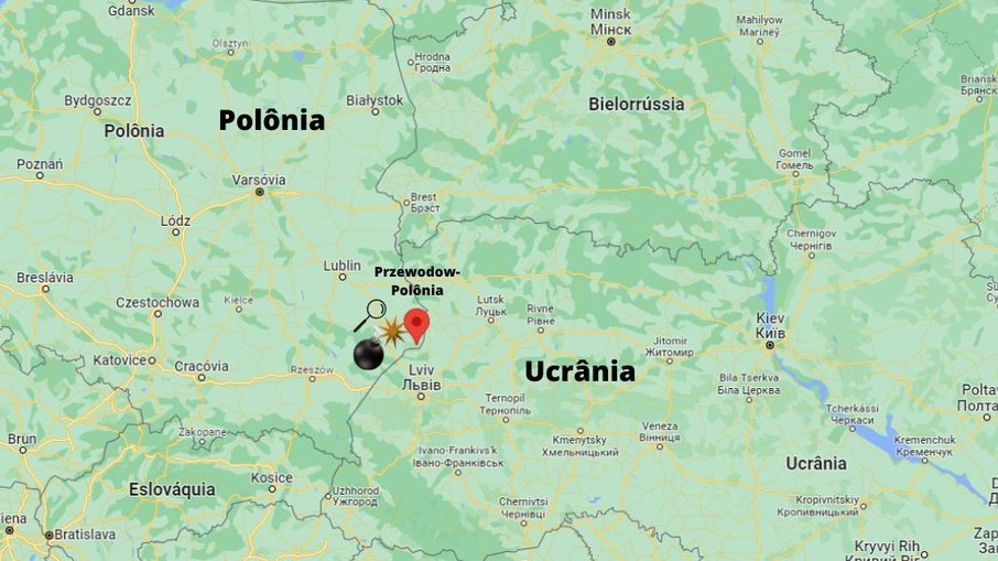 Local onde míssil caiu na Polônia