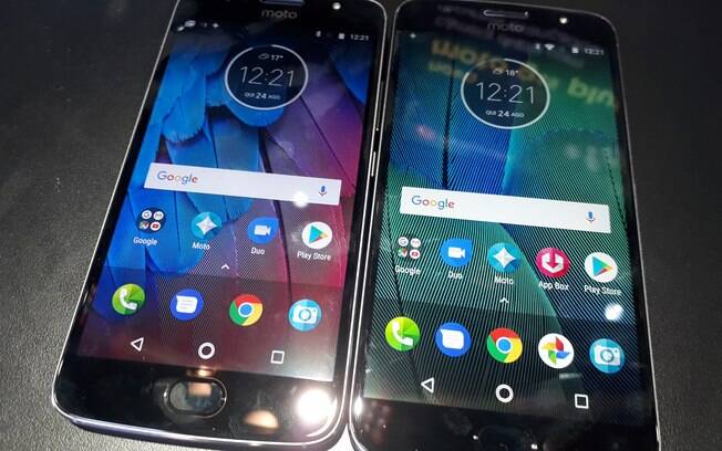 Motorola apresentou modelos da linha G, com o Moto G5S (esquerda) e Moto G5S Plus (direita), além do Moto Z2 Force