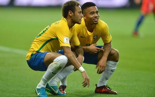 Neymar e Gabriel Jesus na seleção