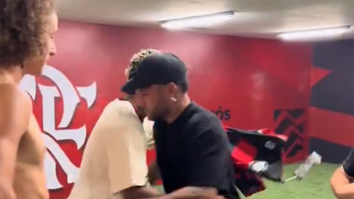 Neymar e Gabigol se encontraram no Maracanã