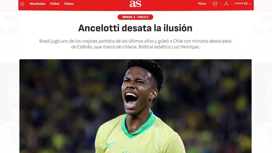 Jornal AS - Brasil x Chile