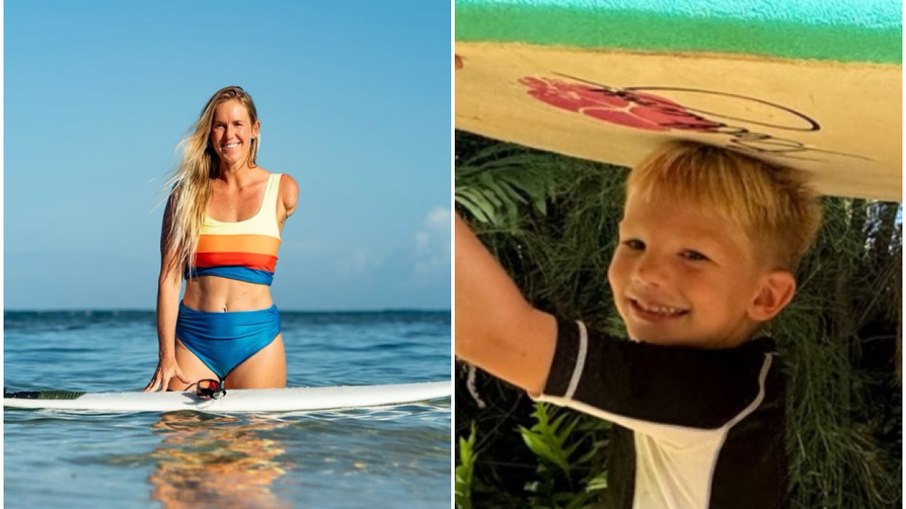 Bethany Hamilton e seu sobrinho Andrew