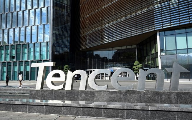 A sede do grupo chinês Tencent em Shenzhen, em 10 de julho de 2022