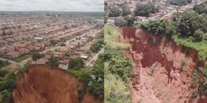 VÍDEO: jovem é salva após cair em voçoroca de 80 metros