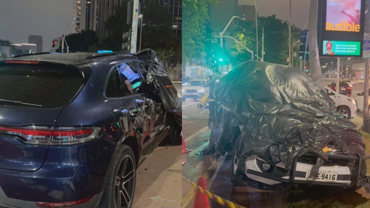 SP: sem CNH, jovem bate Porsche em viatura e fere dois policiais