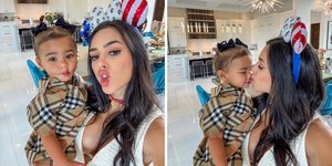 Bruna Biancardi encanta web com novas fotos de Mavie em Orlando