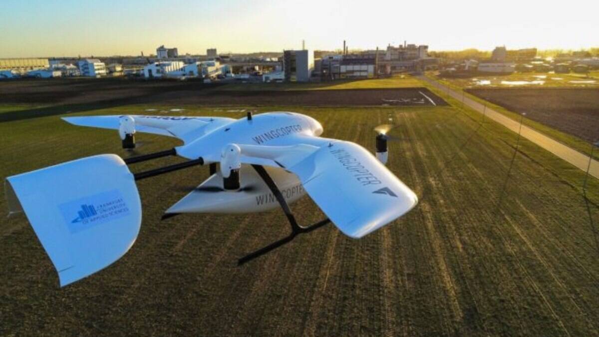Drone da Wingcopter pode voar até 5.000 m de altitude e atingir uma velocidade final de 144 km/h