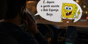 Motorista usa Bob Esponja para avisar esposa sobre sequestro