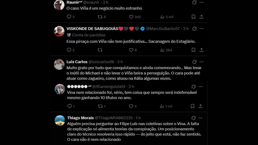 Ausência de Matías Viña levantou polêmica entre a torcida flamenguista Ausência de Matías Viña levantou polêmica entre a torcida flamenguista