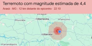 Terremoto de magnitude 4.4 atinge a cidade de Araxá em Minas