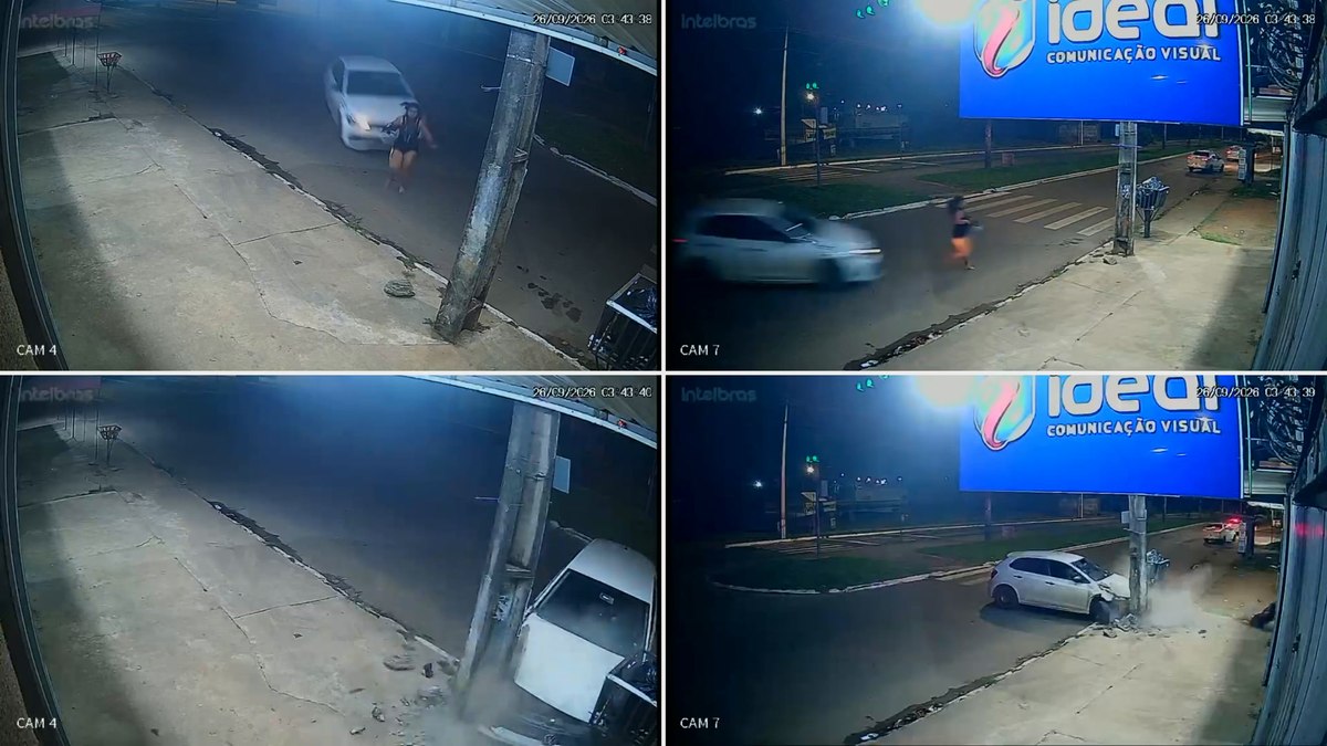 Sequência mostra o atropelamento Sequência mostra o atropelamento