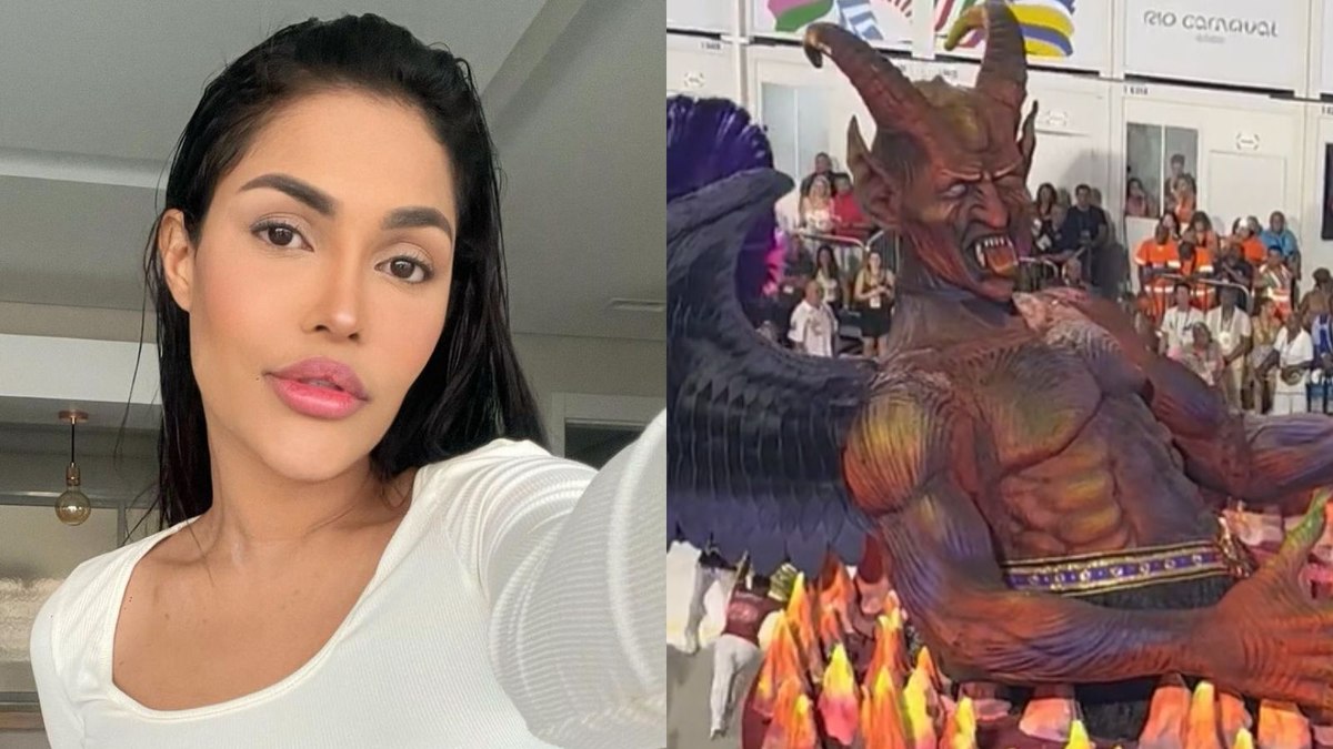 Flay criticou estrutura de diabo em carro no desfile do Salgueiro no Carnaval