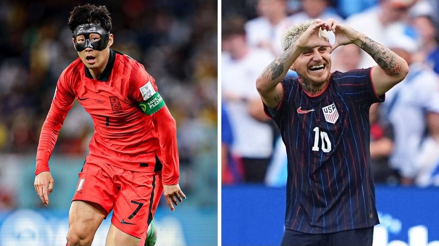 Coreia do Sul e EUA são algumas das seleções classificadas para a Copa do Mundo que jogam neste sábado 