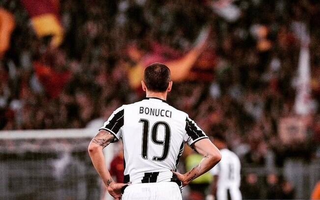 Bonucci em campos com a camisa da Juventus
