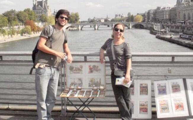 Cissa Guimarães e Rafael Mascarenhas em viagem, em Paris