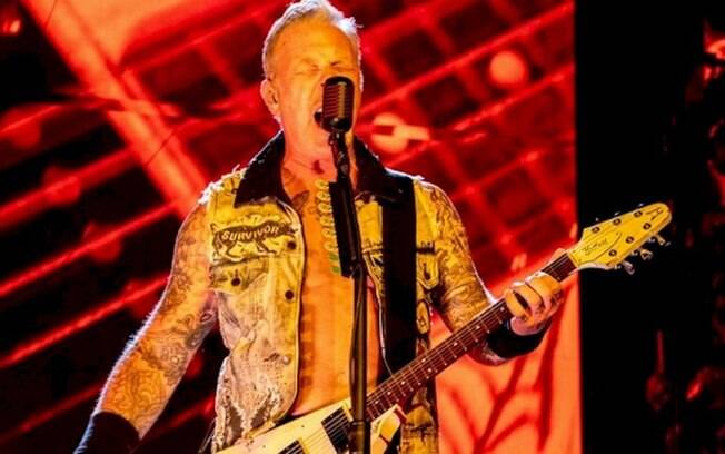 A emoção do vocalista do Metallica em show no Brasil