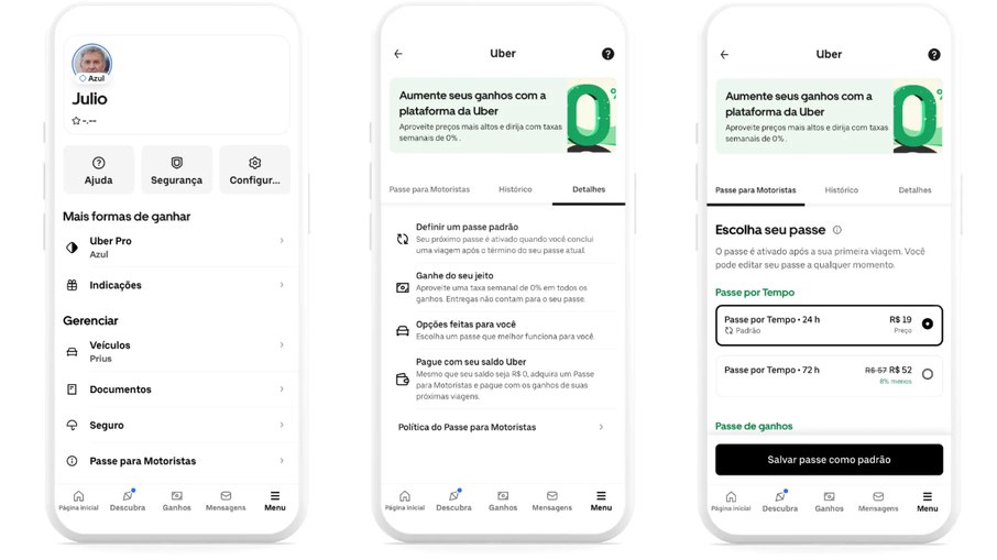 Modelos têm informações disponíveis na aba 