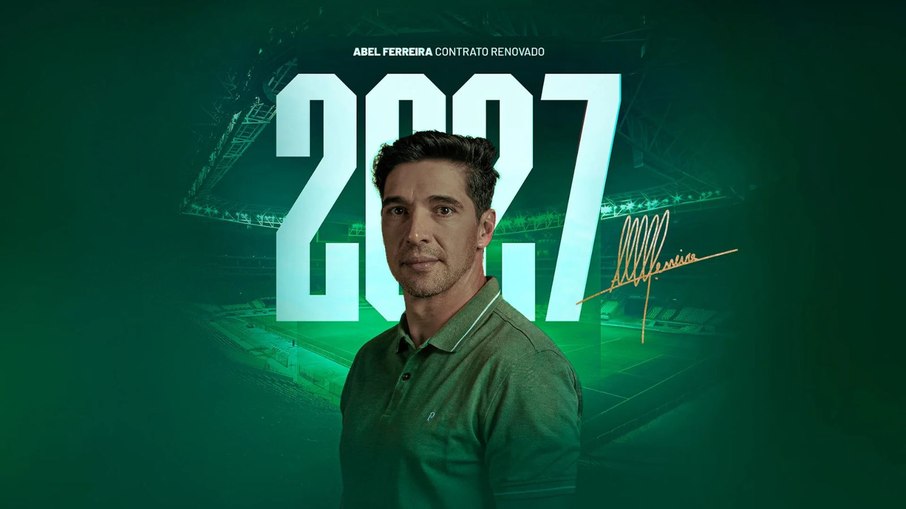 Abel Ferreira renovou com o Palmeiras até 2027