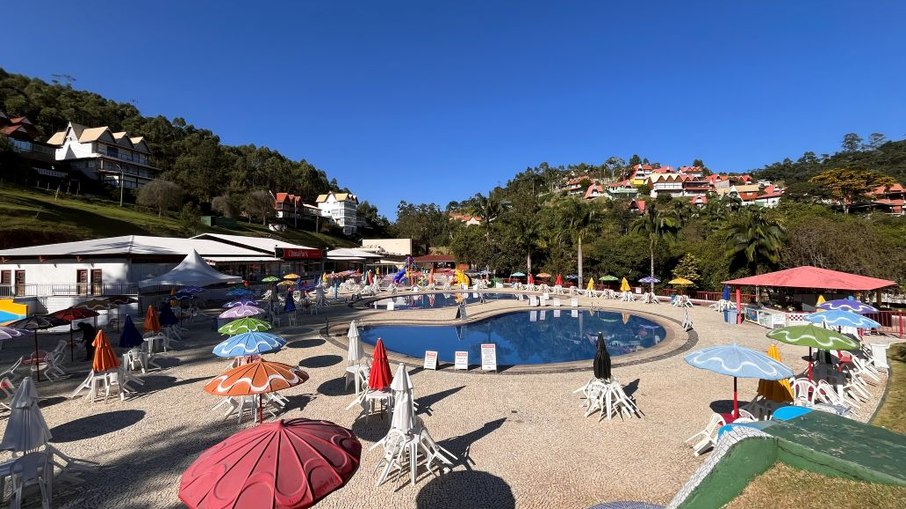 Área de piscinas do China Park Eco Resort - Domingos Martins (ES)