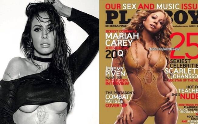 Alinne Rosa à esquerda e Mariah Carey à direita 