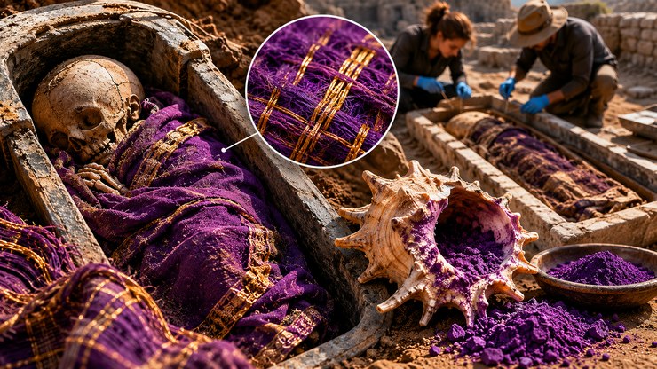 Bebês romanos foram enterrados com tecido mais valioso que ouro