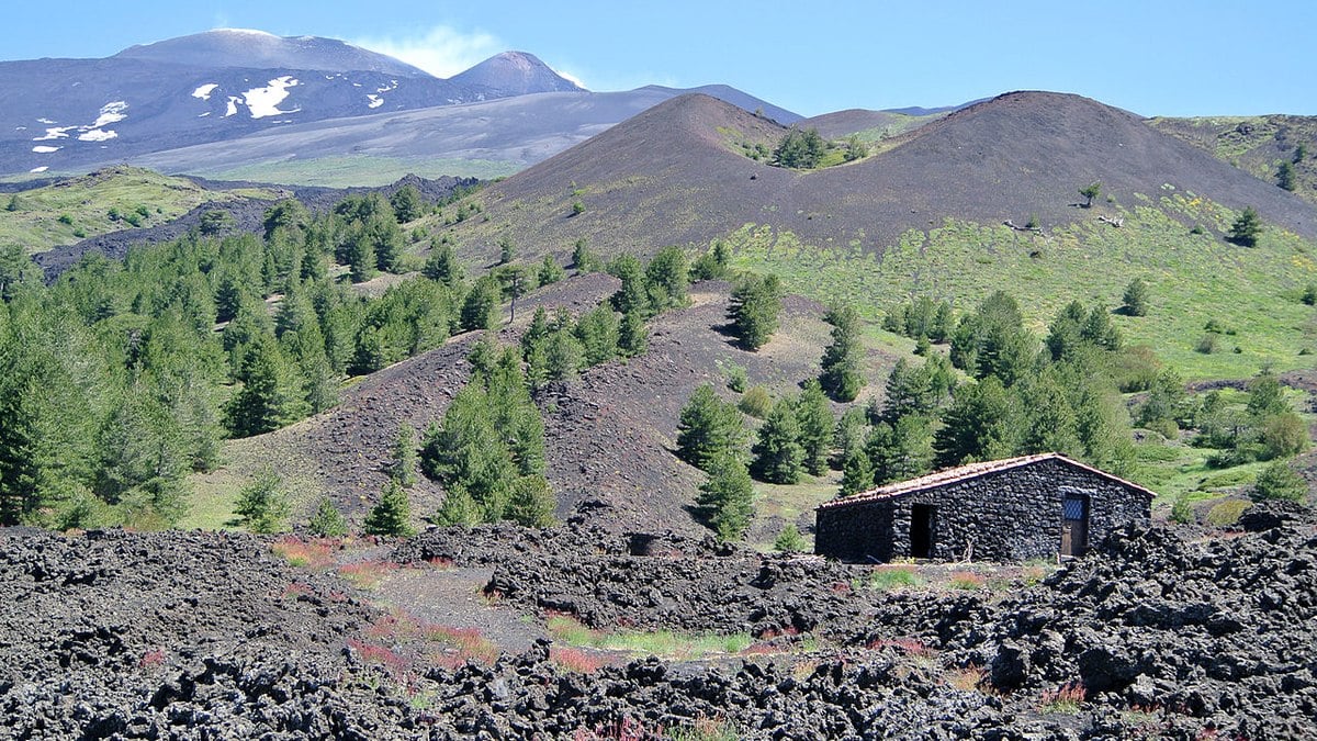 Monte Etna, na Itália, visto do sul