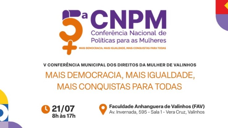 5ª Conferência Municipal dos Direitos da Mulher de Valinhos