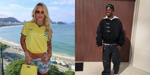 Virginia vai ao jogo do Brasil e Vini Jr curte a publicação