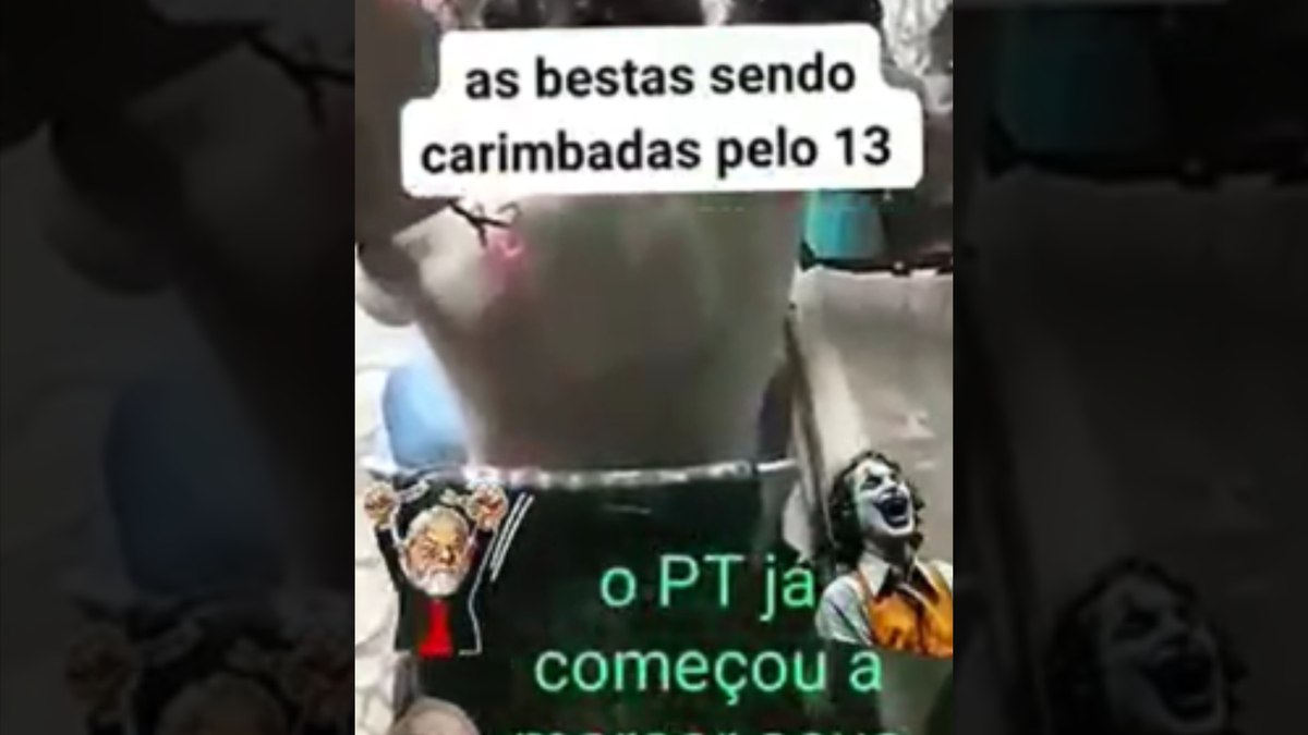 A legenda do vídeo diz: 'O PT já começou a marcar os seus jumentos”