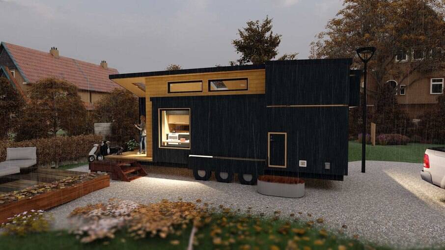 Todo o projeto da 'Casa Journey' é feito sob medida e tem como principal matéria-prima a madeira