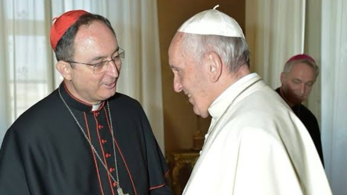 Cardeal Dom Sergio da Rocha, arcebispo de Salvador, ao lado de Francisco