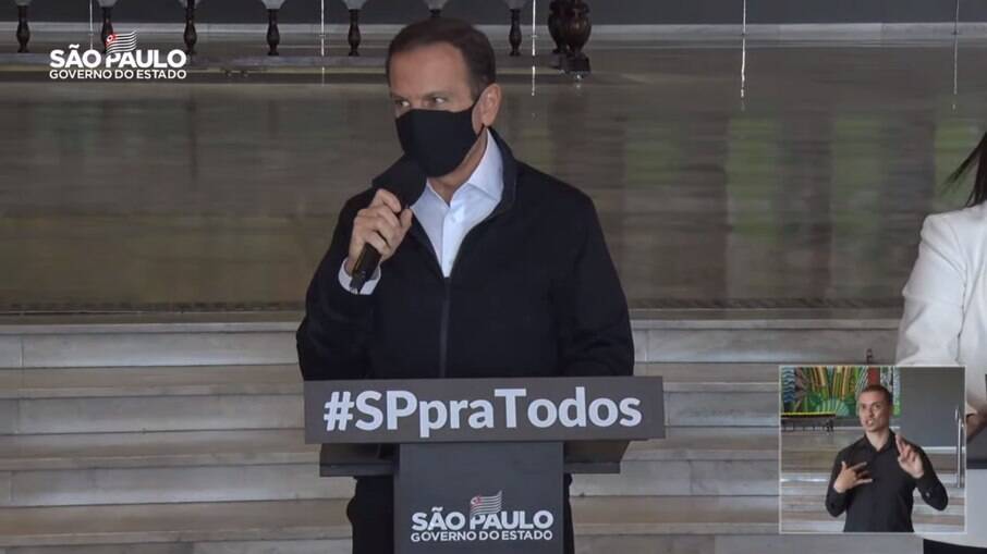 O governador de São Paulo, João Doria