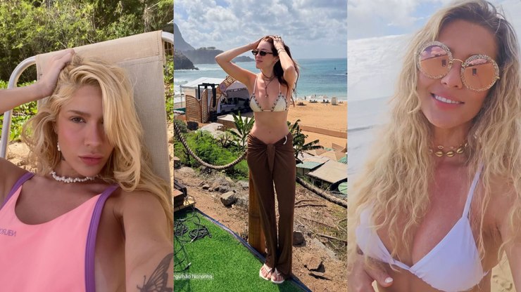 Após a virada, famosos curtem o primeiro dia do ano na praia