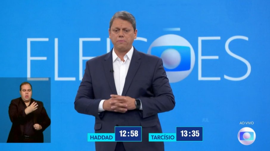 Tarcísio no debate da Globo