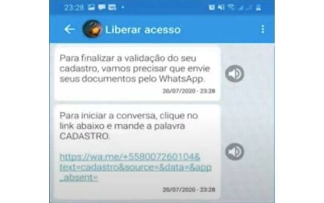 Beneficiários com falhas cadastrais – recebem, pelo aplicativo Caixa Tem, um link para completar seus dados online