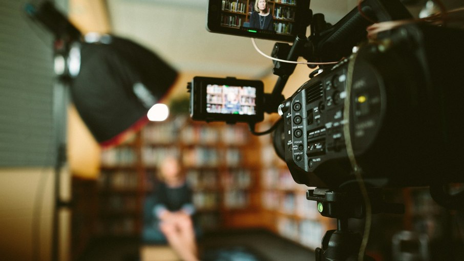 Câmera gravando um vídeo Câmera gravando um vídeo