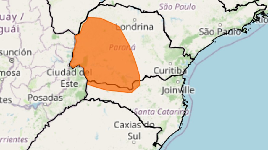 Inmet emitiu alerta para temporais com até 100mm de chuvas em 24h e ventos de 60 a 100 km/h