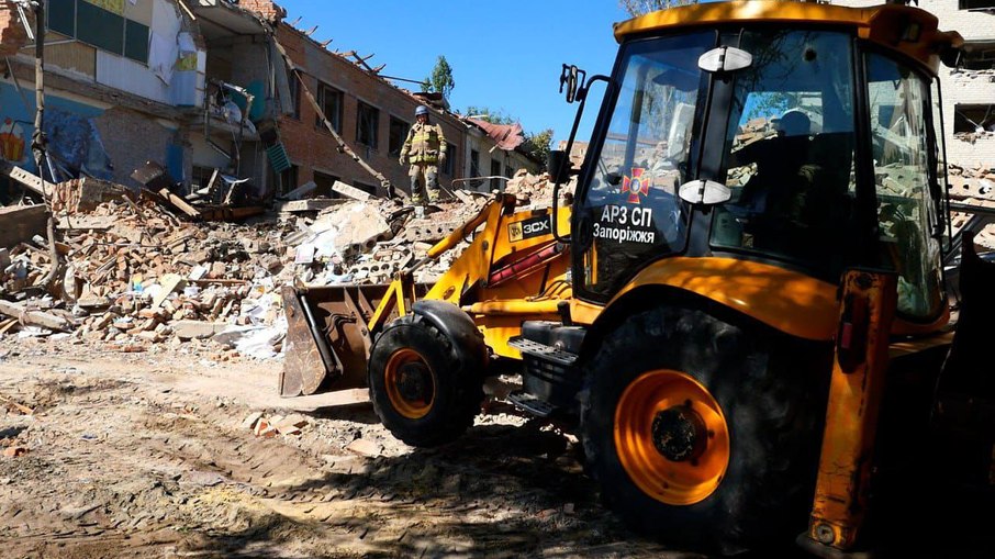 Ataque a Orikhiv, região de Zaporizhzhia, na Ucrânia