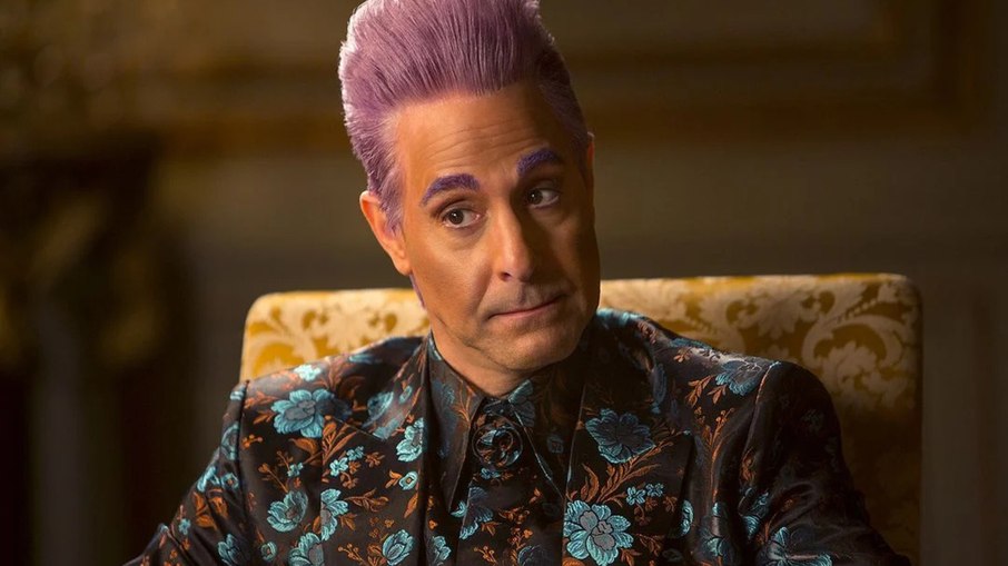 Stanley Tucci interpretou Caesar Flickerman na franquia Jogos Vorazes.