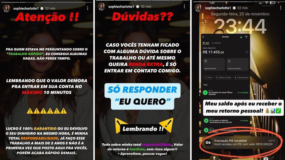 Sophie Charlotte desabafa após ser hackeada e ter Instagram e WhatsApp invadidos