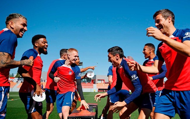 Treino do Atlético na véspera do jogo contra o Girona