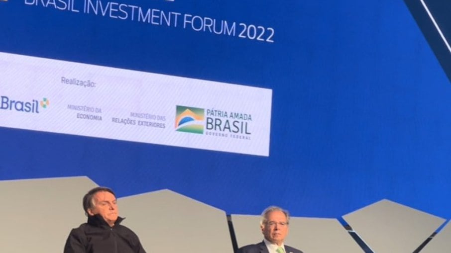 Bolsonaro e Guedes no Fórum de Investimentos