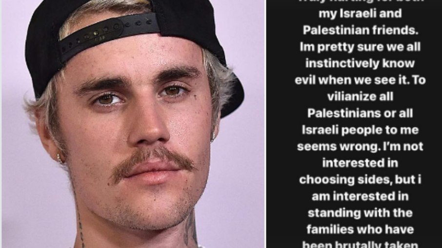 Justin Bieber takes sides in Israel-Hamas conflict
