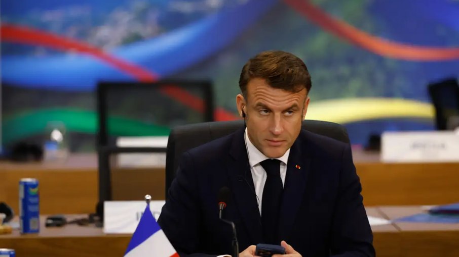 Presidente francês, Emmanuel Macron Presidente francês, Emmanuel Macron