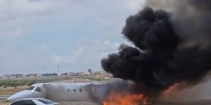 VÍDEO: avião da Embraer com ministro do Congo cai e pega fogo
