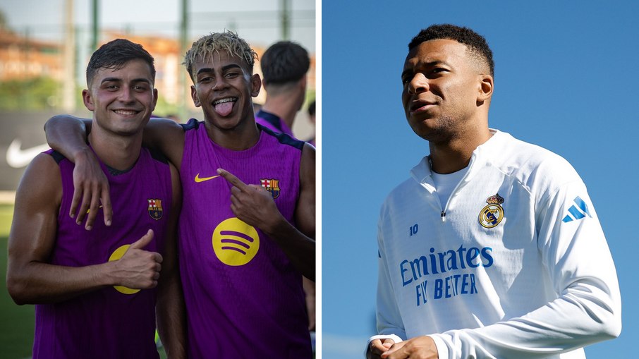 Pedri e Yamal, do Barcelona, e Mbappé, do Real Madrid, foram nomeados